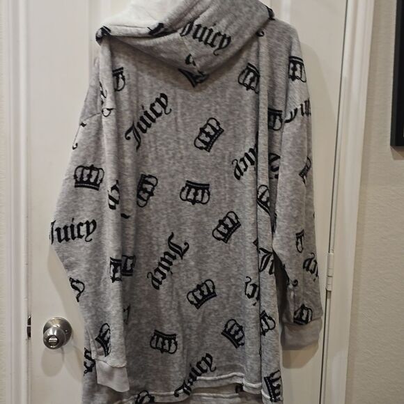Juicy Couture Crown Signature Logo Hooded Lounger - Picture 4 of 5